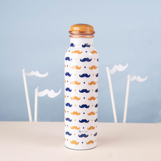 Pure Copper Bottle 1000ML Moustache