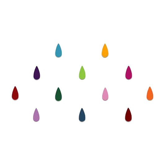 Comet Busters Tear Drop Shaped Velvet Multicolor Bindi 