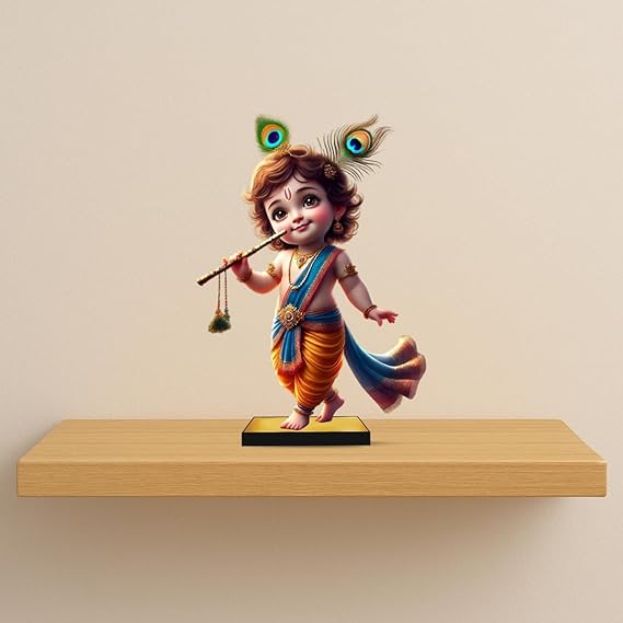 Krishna 2D Miniature Acrylic Statue – 5 Inch