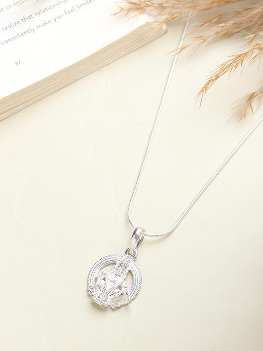 Akshat Sapphire 925 Sterling Silver Ayyappa Pendant 2.7 g