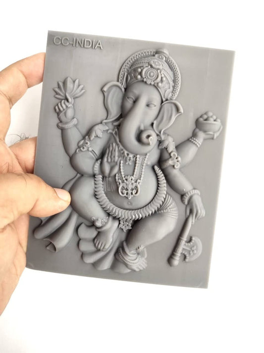 Dancing Ganesha Frame Silicone Mould Mold - PUSHMYCART