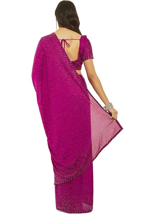 Vasthrlay Ethnic Turquoise Saree with decorative Traditional design