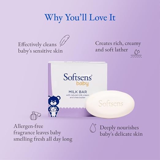Softsens Baby Milk Bar Soap - PUSHMYCART