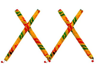 Avanti Creation Traditional Wooden Rajwadi Pairs Dandiya Sticks - PUSHMYCART