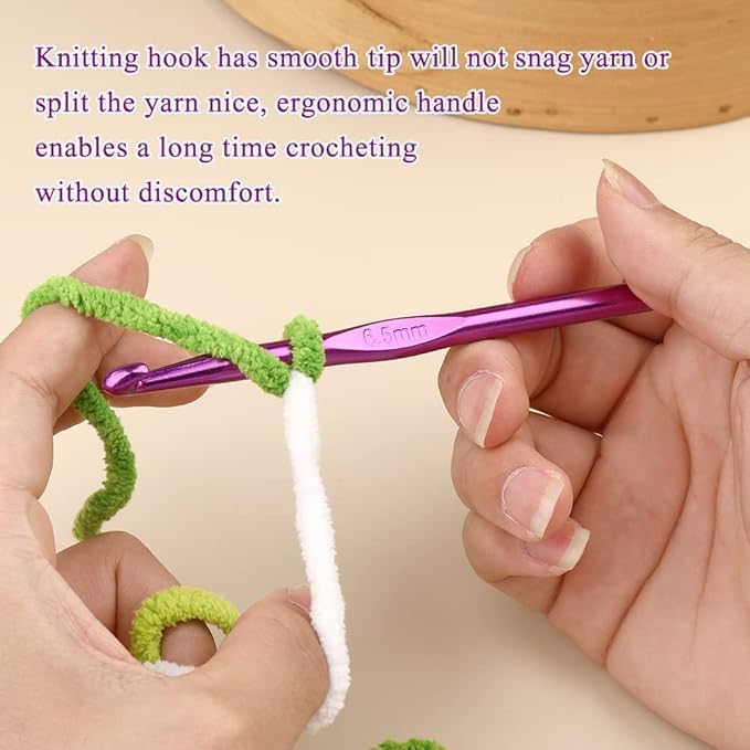 6.5mm Crochet Hooks Aluminum Knitting Needles for Arthritic Hands, Crochet Needles - image 3