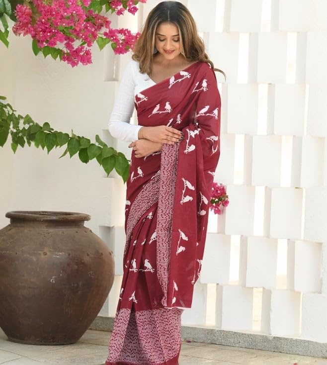 Vasthrlay Traditional Saree in Classic with refined cotton ethnic appeal