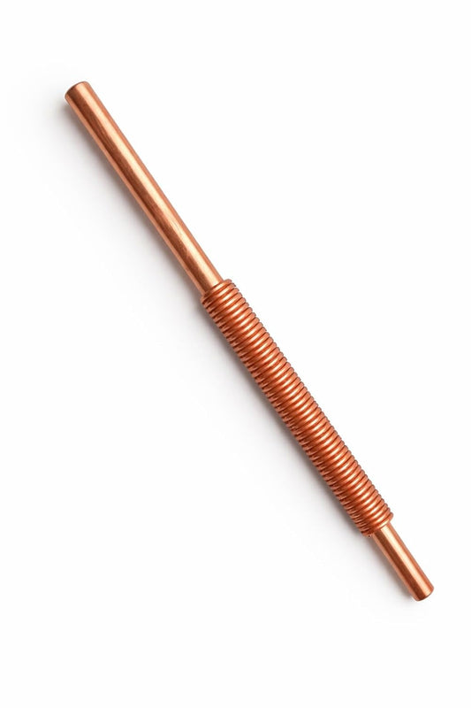 SMT Natural Gems Pure Copper Spiral Drinking Straw