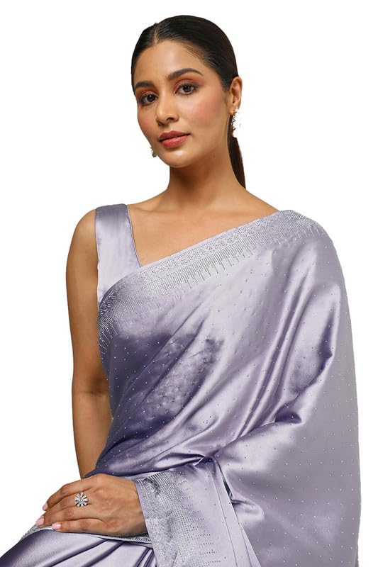 Vasthrlay Purple Traditional Saree for wedding and party wear styling