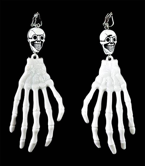 MPS MY PARTY SUPPLIERS® Halloween Skeleton Hand Earrings