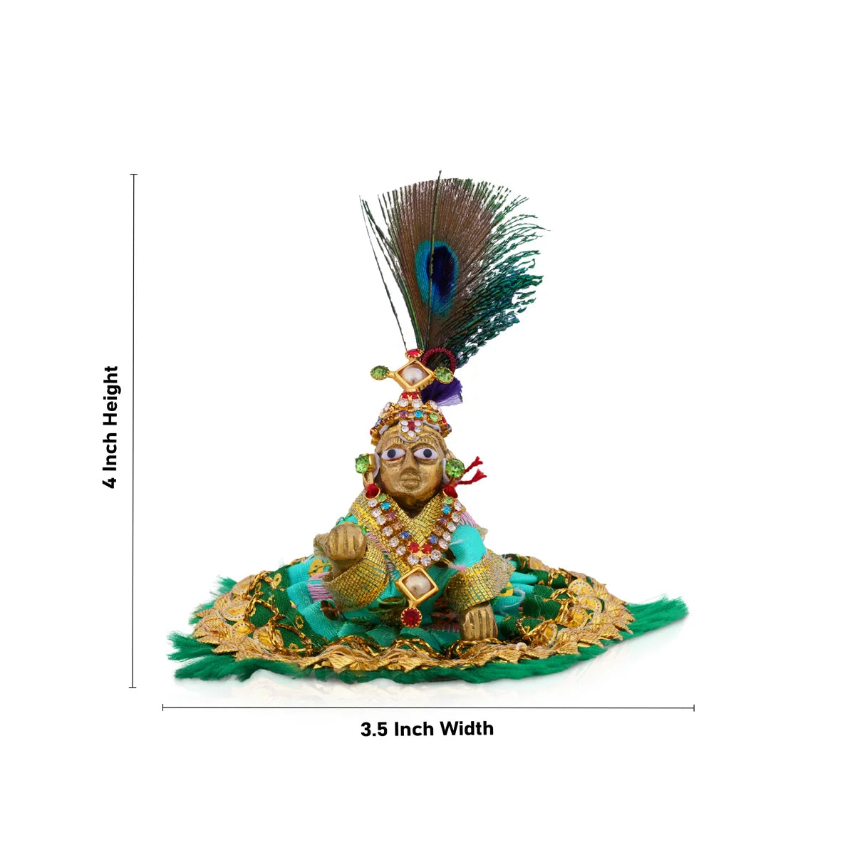 Giri Crawling Krishna With Decoration For Pooja - PUSHMYCART