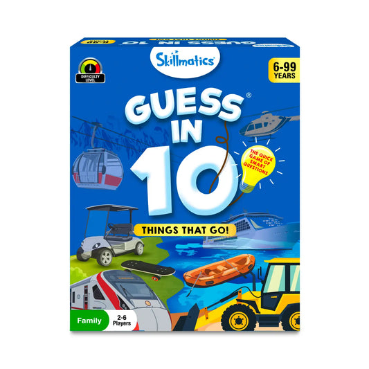 Skillmatics Guess in 10 Things That Go Trivia Card Game Ages 6 and Up