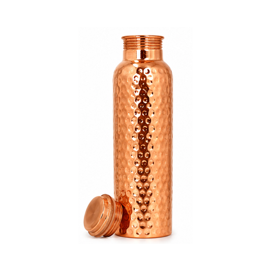 Hammered Copper Water Bottle 1 liter