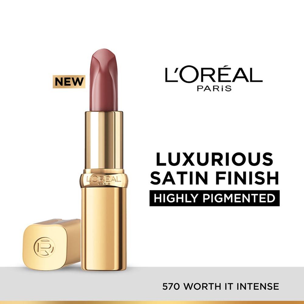 L'Oreal Paris Color Riche Satin Lipstick - 570 Worth It Intense
