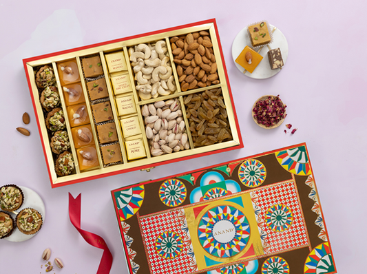 Anand Sweets Anand's Assorted Sweets Gift Box | The Bhosphorus Gift Box 775g