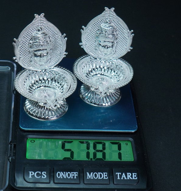 Pure Silver Balaji Diya 57.87g By Mahita Collections - PUSHMYCART
