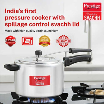 Prestige Nakshatra Svachh Aluminium Inner Lid Pressure Cooker 8 L
