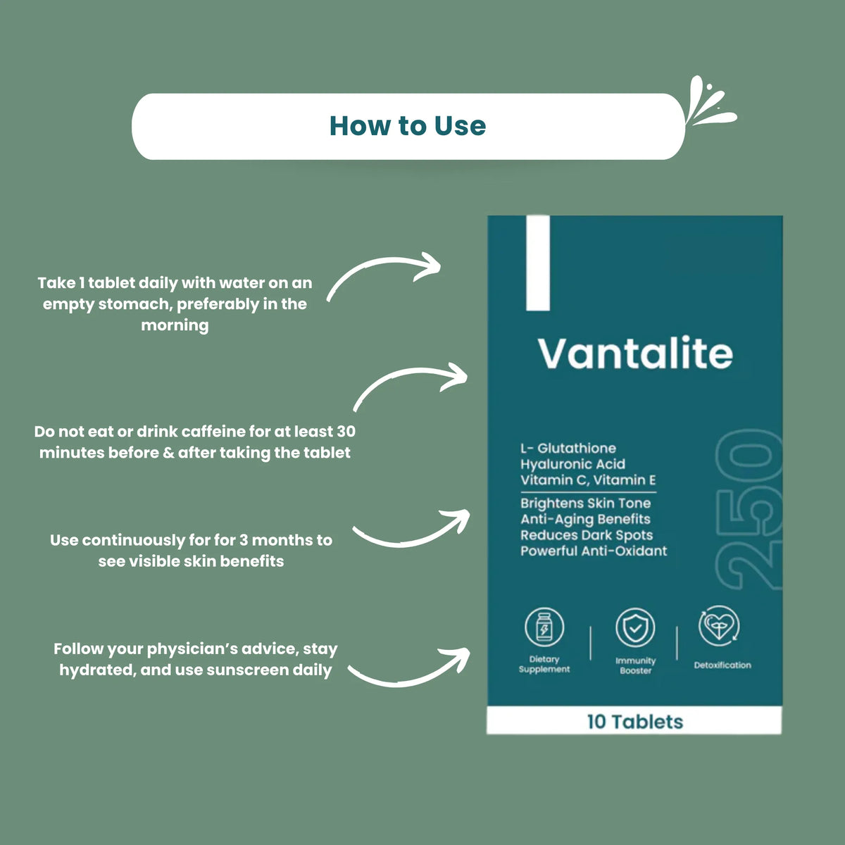 Skinaa Skinaa Vantalite 250mg Tablets