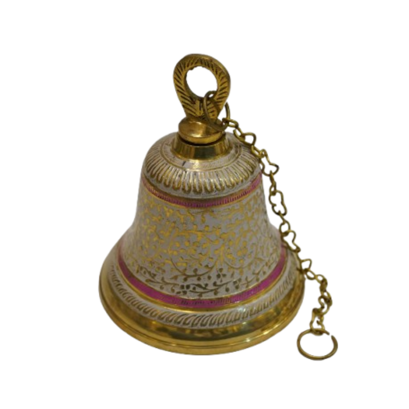 Decorative Brass Temple Bell 836g