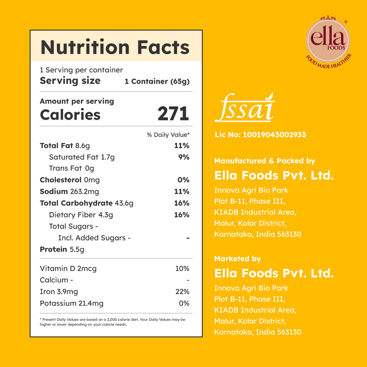 Ella Foods Probiotic Poha - Ready to Eat - PUSHMYCART