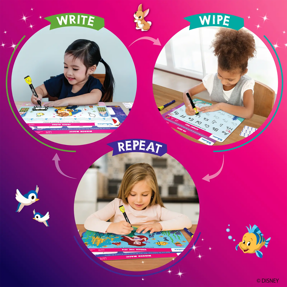 Skillmatics I Can Write Disney Princess Reusable Activity Mats Ages 3 to 6