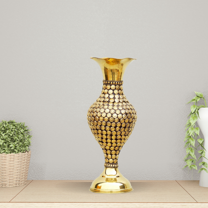 Brass Home And Garden Flower Pot 0.54Kg - PUSHMYCART