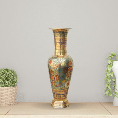 Brass Home And Garden Flower Pot Vase 0.75Kg - PUSHMYCART