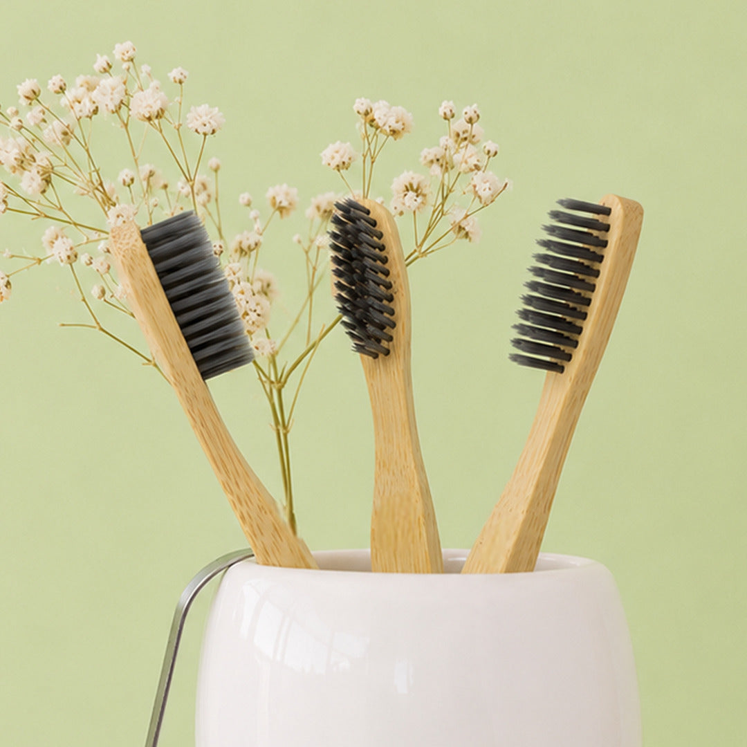 BECO Bamboo Toothbrush with Activated Charcoal Bristles Single image 5