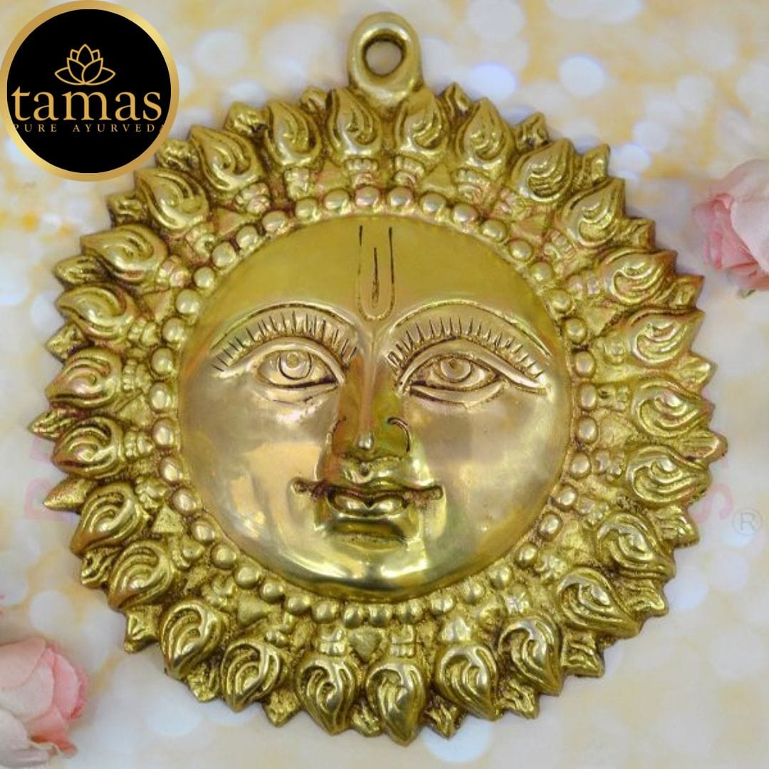 Tamas Brass Lord Surya Dev Mukh Wall Hanging - PUSHMYCART