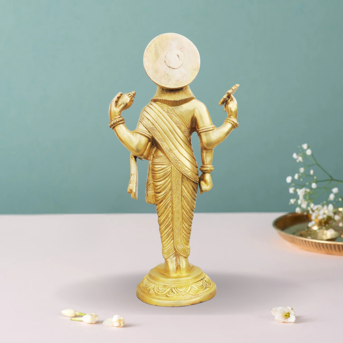 Brass Dhanvantri Idol 4.315Kg - PUSHMYCART