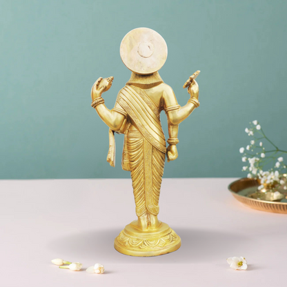 Brass Dhanvantri Idol 4.315Kg - PUSHMYCART
