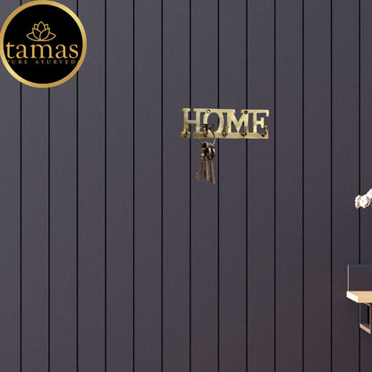 Tamas Brass Home Font Key Holder (Brown) - PUSHMYCART