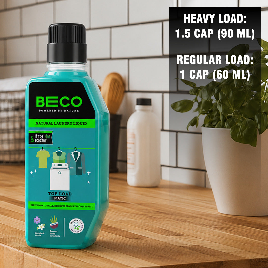BECO Natural Laundry Cleaner Liquid Refill Top Load 1 litre image 6