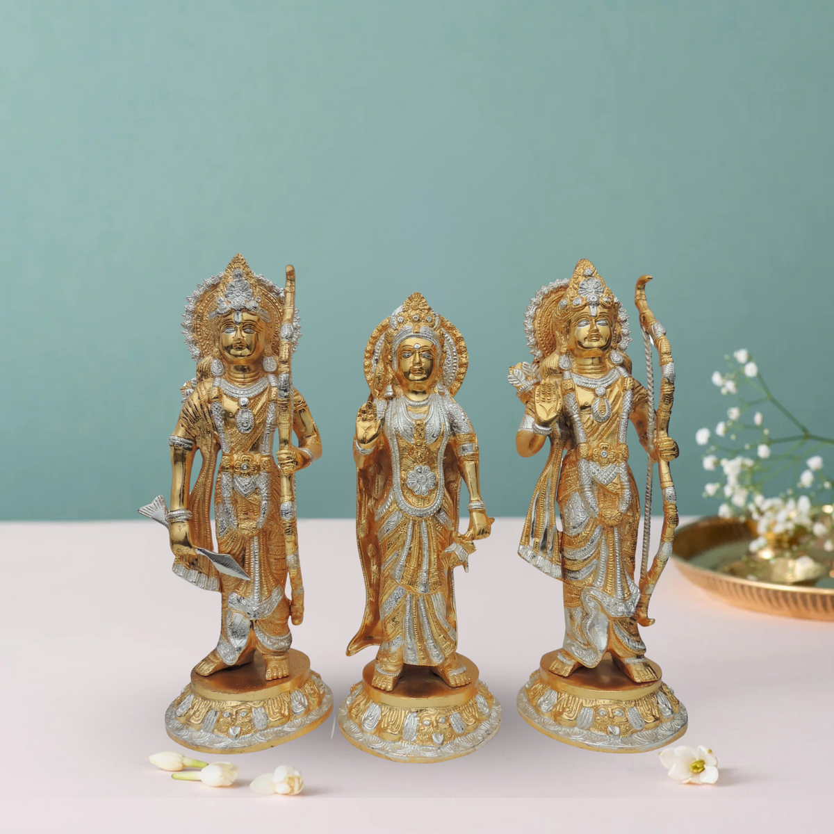 Brass Ram Darbar Statue 4.6Kg - PUSHMYCART