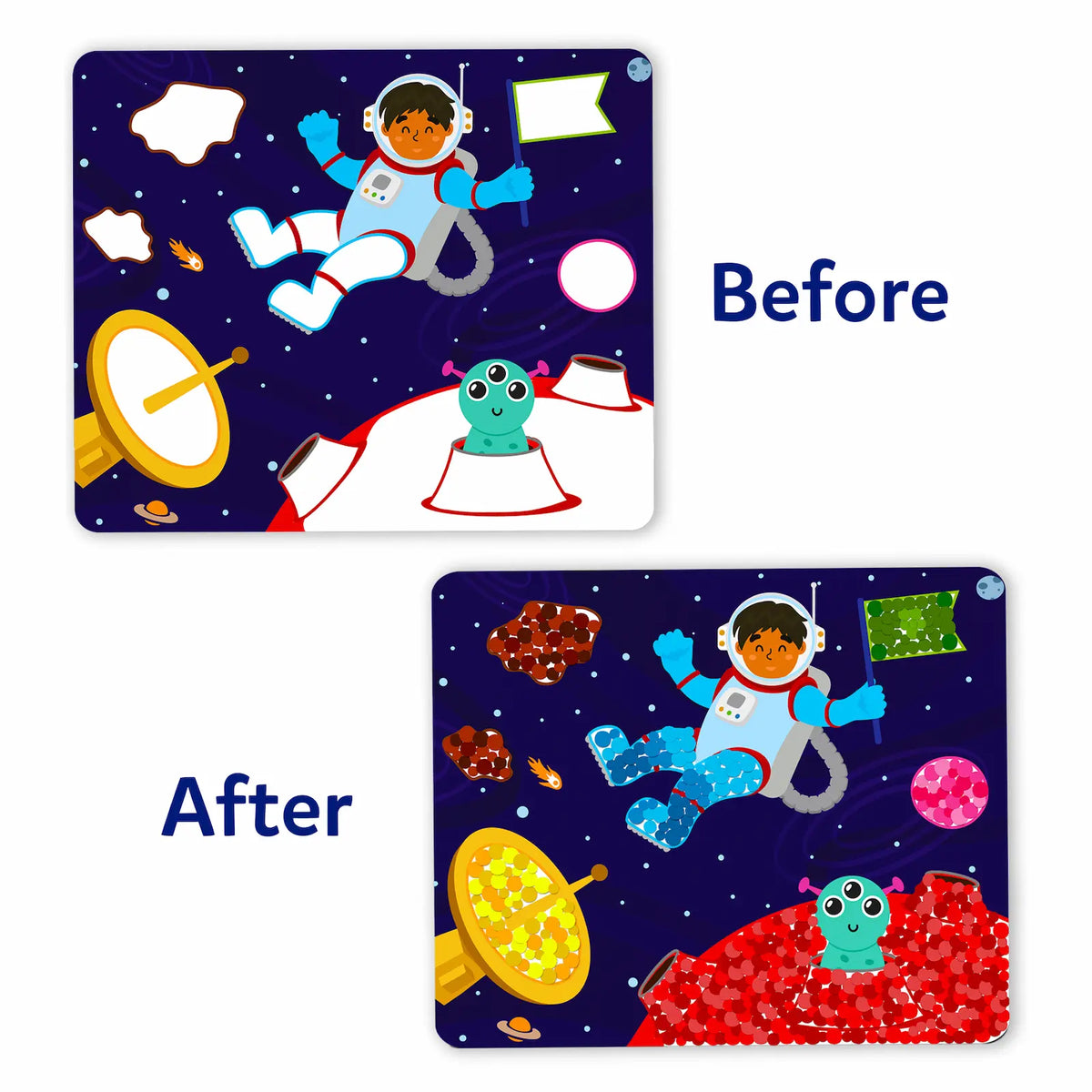 Skillmatics Dot it Outer Space No mess sticker art Ages 3 to 7