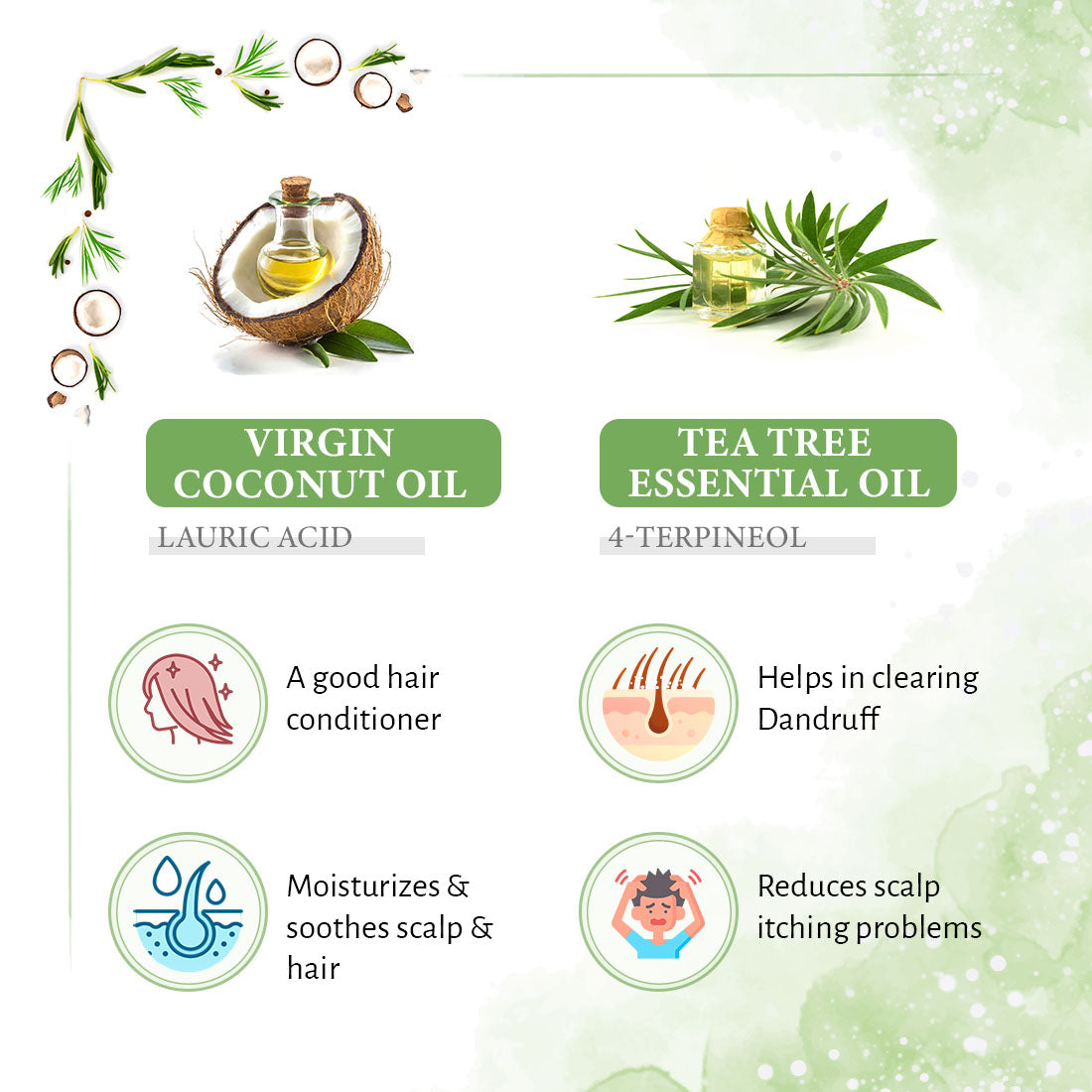 Keya Seth Aromatherapy Rosemary Tea Tree Coconut Serum & Shampoo Combo