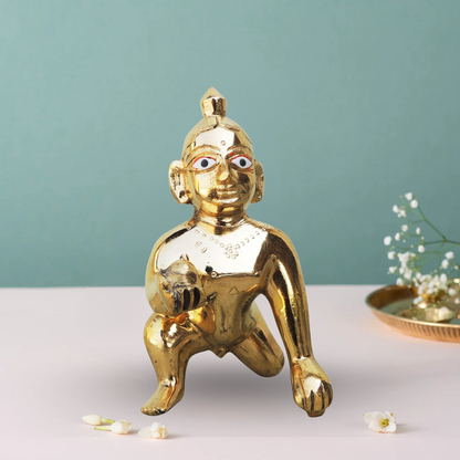 Brass Laddu Gopal God Idol Statue 0.565Kg - PUSHMYCART