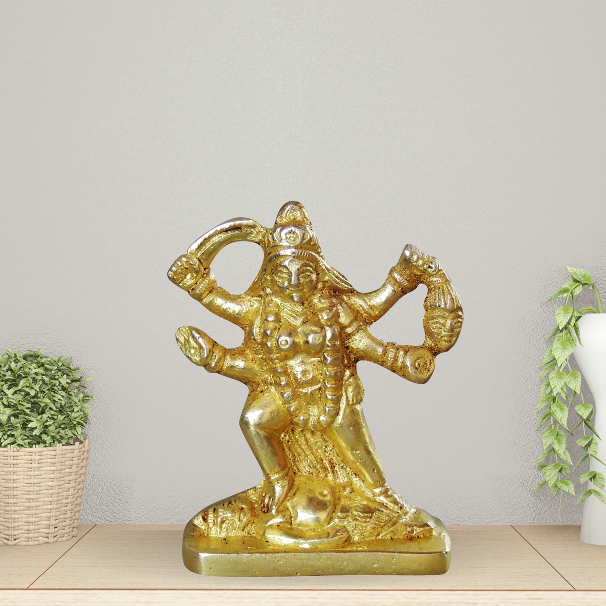 Brass Kali Maa God Idol Statue 0.145kg - PUSHMYCART
