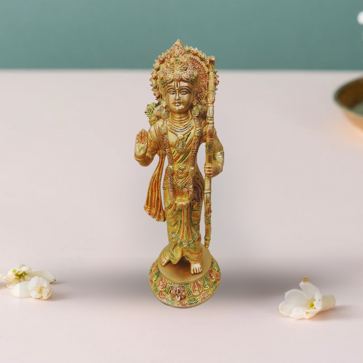 Brass Ram Ji Statue 4.935Kg - PUSHMYCART