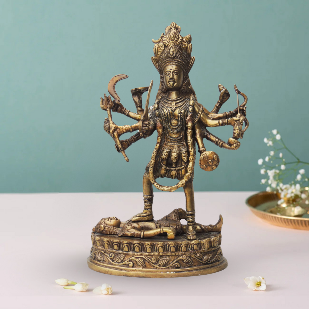 Brass Kali Maa Statue 5Kg - PUSHMYCART