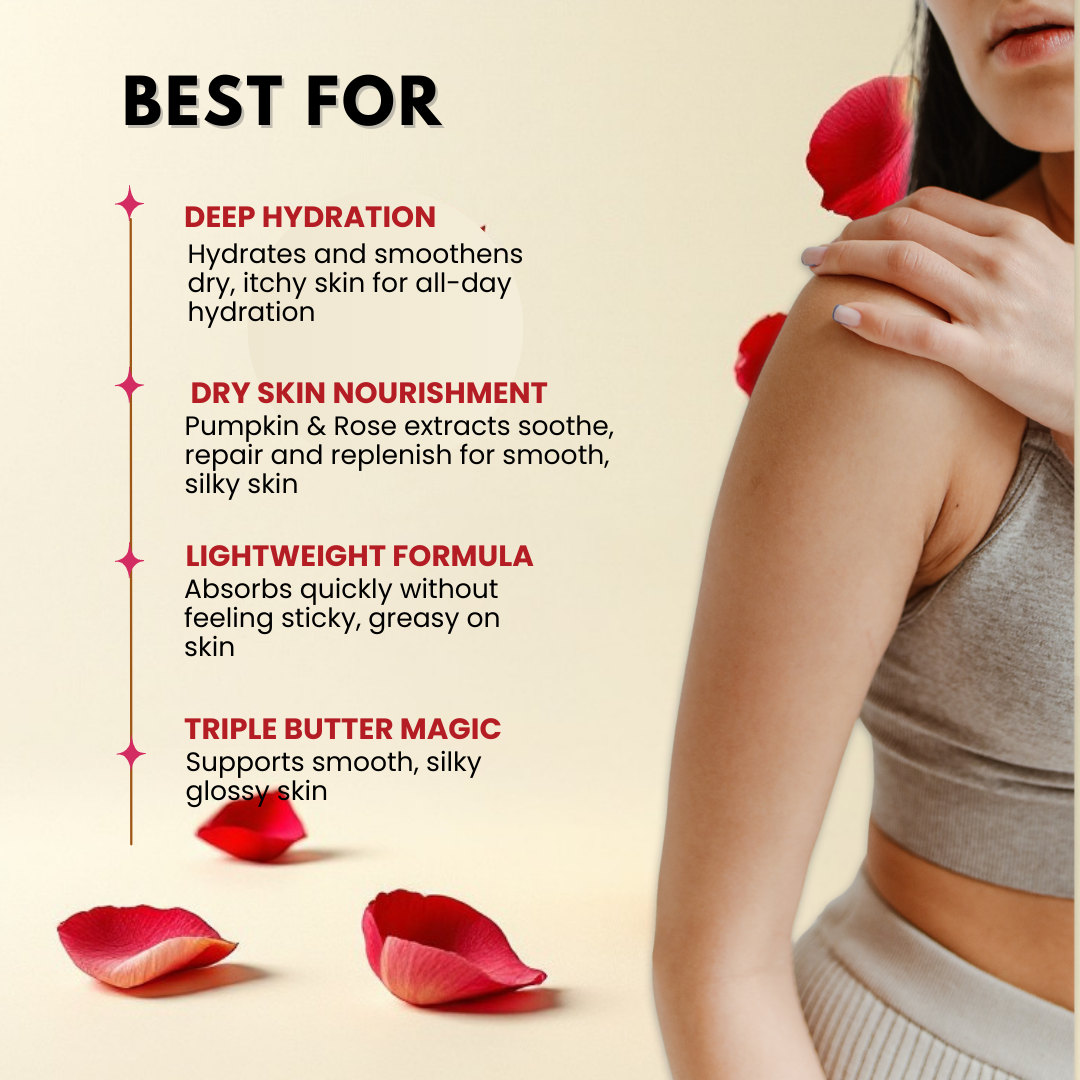 Tvishi Skincare Rose Glow Bundle featuring Rose Pumpkin Body Butter and Madurai Paneer Rose Soap. - Image 4