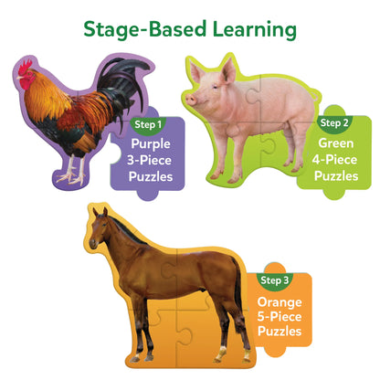 Skillmatics Step By Step Puzzle Farm Animals Ages 3 and Up