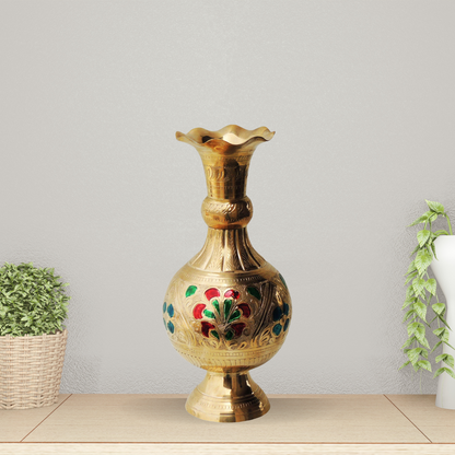 Brass Home And Garden Flower Pot 0.828Kg - PUSHMYCART