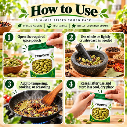 How to use the whole spices combo pack