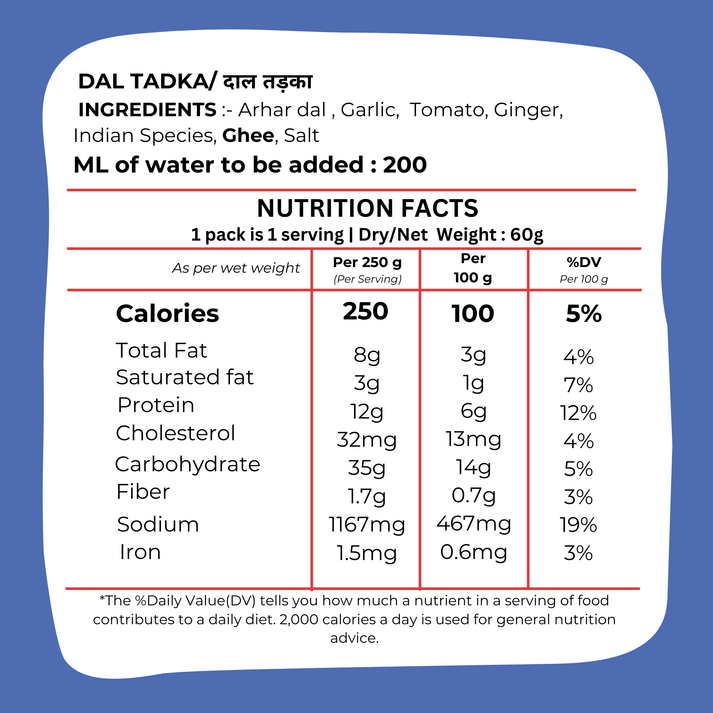 Drym foods Dal Tadka