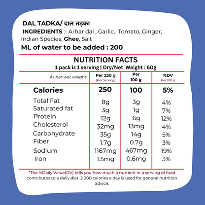 Drym foods Dal Tadka