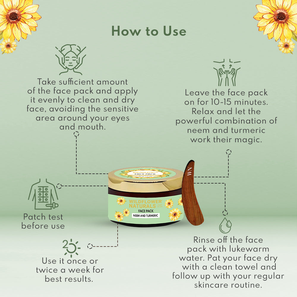 Wildflower Naturals Neem & Turmeric Face Pack