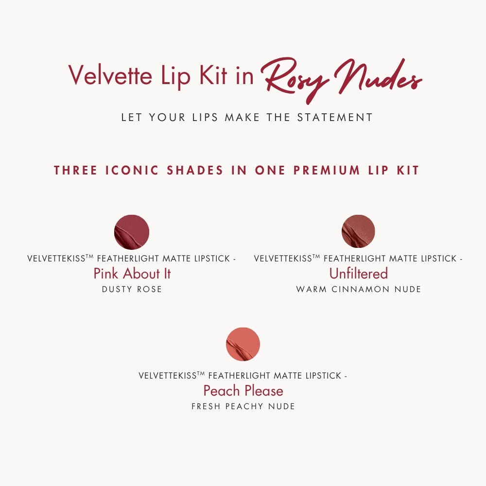 HYUE Velvette Lip Kit - Rosy Nudes