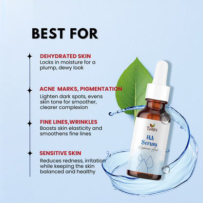 Tvishi Skincare Hydrate Skin Bundle featuring a pink powder cleanser, HA gel serum, and hydrate gel moisturizer. - Image 6