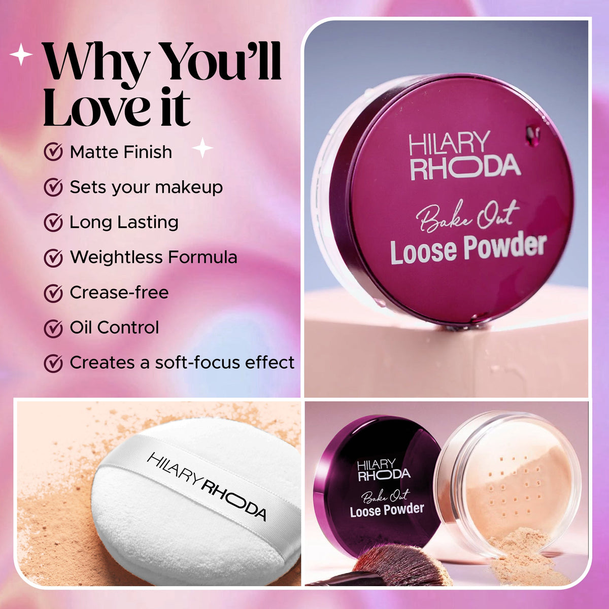 Hilary Rhoda Bake Out Loose Powder - view 5