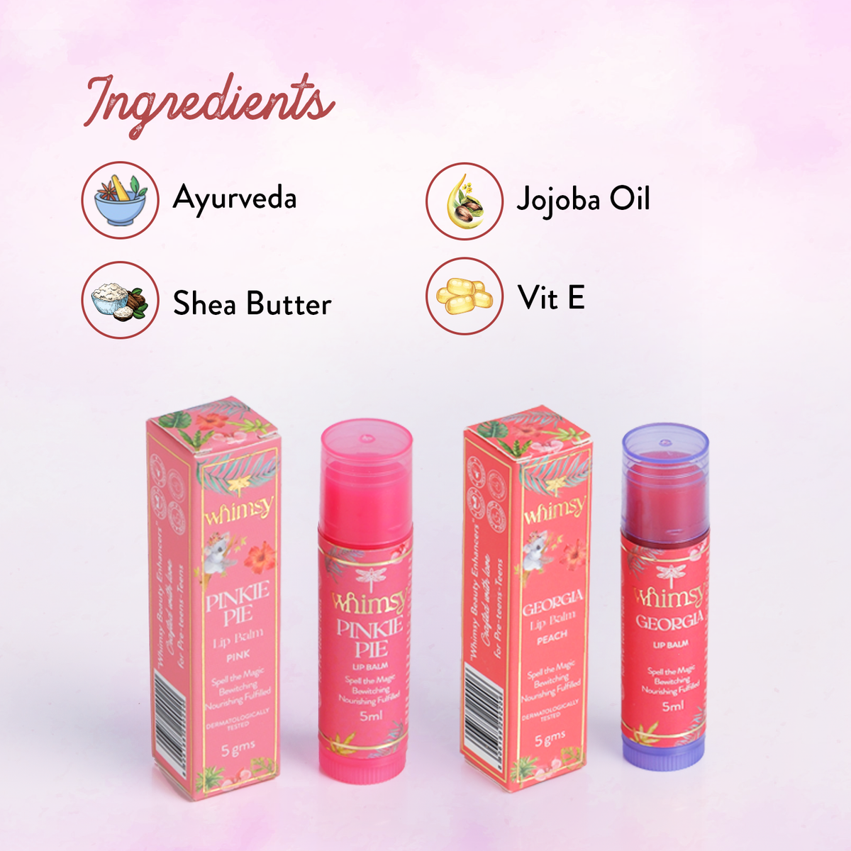 Whimsy Beauty Lip Balm Combo - Pack of 2